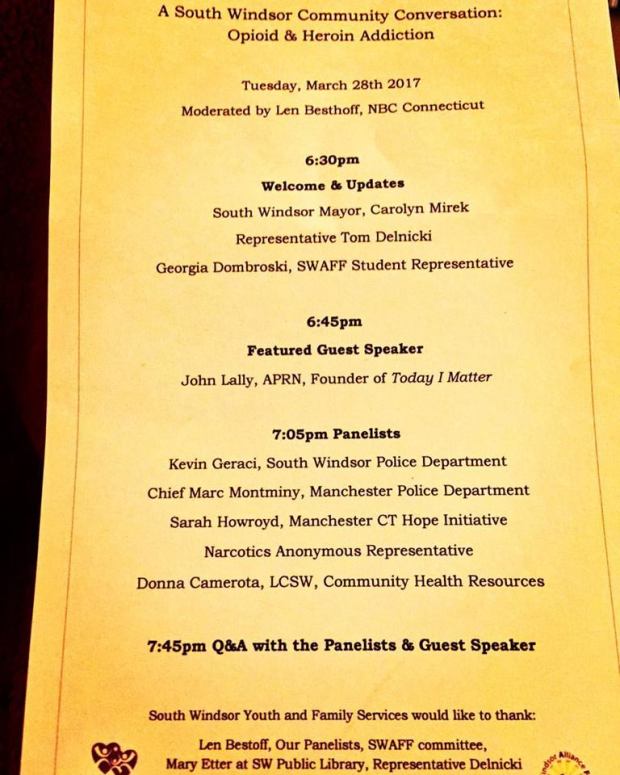 SOUTH WINDSOR COMMUNITY FORUM